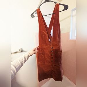 Free People Burnt Orange Corduroy Jumper